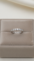 Platinum Eternity Band with Channel-Set Diamonds